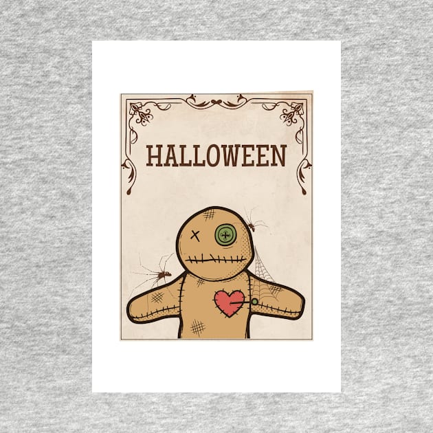 Spooky Halloween Voodoo Doll Illustration by Noma-Design